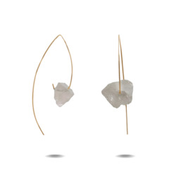 Jewellery: Lorelai  | Gold Filled Rose Quartz Hook Earrings