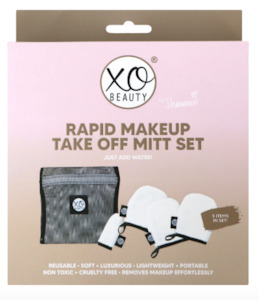 XO Beauty Rapid Makeup Take Off Mitt Trio