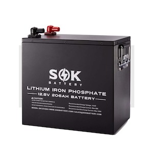 SOK  Lithium Iron Phosphate (LiFePO4) Battery SOK Battery 12 -24 Volt 100 to 280 Ah