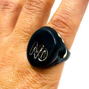 Jewellery: "If 2020 was a Ring" Oval in Polished Matt Black