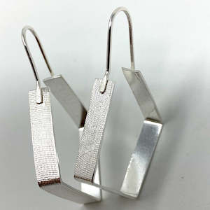 Maca Metals 'NSH' Earrings, Sterling Silver, Small, 5mm wide