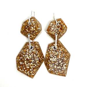 Double Rock earrings, Ultra glitter