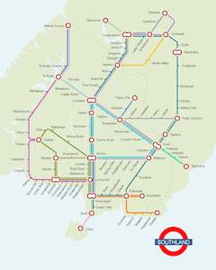 Thinking Big Southland - Tube Map Poster Print