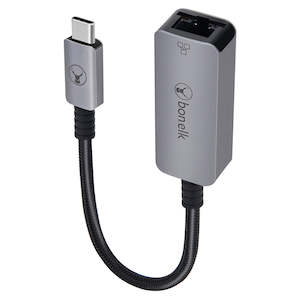 Computer wholesaling - including peripherals: Bonelk Long-Life USB-C to Ethernet Adapter - 15cm (Space Grey)