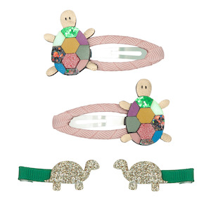 Hair Clips - Technicolour Tortoise