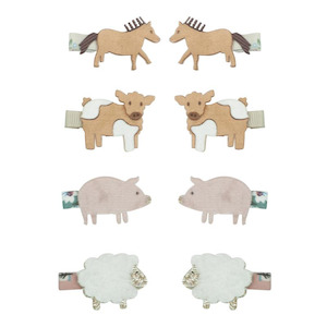 Mini Hair Clips - Farm Animal