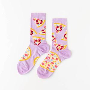 Women's Sized Socks - Happy Pizza Face