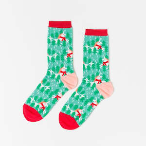 Women's Sized Socks - Holiday Unicorn