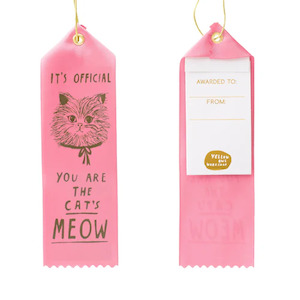 Clothing accessory: Award Ribbon / Bookmark w Note - Official Cats Meow