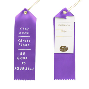 Award Ribbon / Bookmark w Note - Stay Home