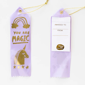 Award Ribbon / Bookmark w Note - You Are Magic Unicorn