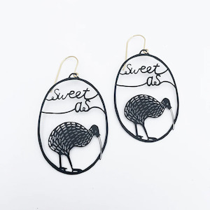 Sweet As Kiwi Earrings - Black