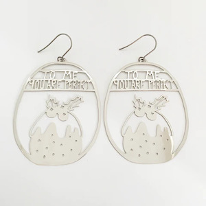 Clothing accessory: Chrissy Pudding Earrings - Silver