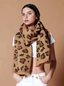 Fluffy Scarf - Eris Leopard