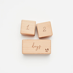 Wooden Milestone Block Set - Baby