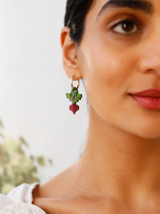 Clothing accessory: Beetroot Hoop Earrings