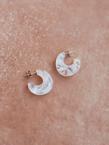 Clothing accessory: Cassia Hoops - Off White