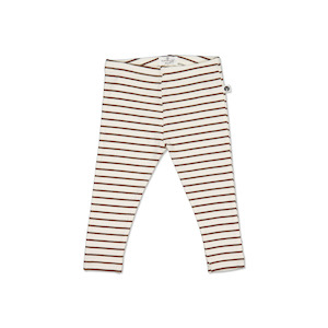 Rib Leggings - Russet Stripe