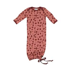 Clothing accessory: Newcomer Baby Gown - Rosebud Cheetah