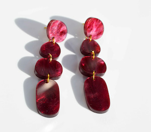 Juno Earrings - Merlot