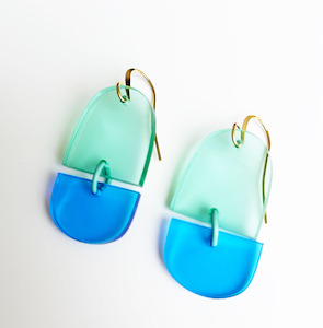 Clothing accessory: Horizon Earrings - Blues