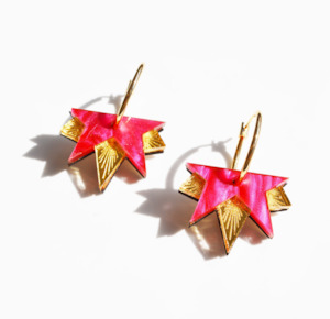 Clothing accessory: Lucky Star Earrings - Pink