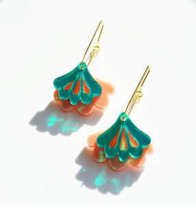 Mumbai Earrings - Pink & Green