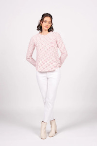 Clothing accessory: Emilia Top Long Sleeve - Peppermint Stripe