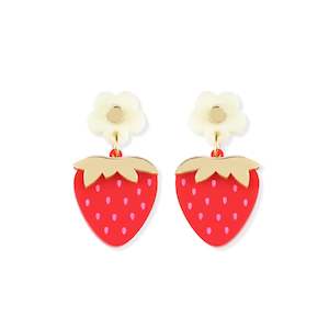 Clothing accessory: Dangle Earrings - Strawberry