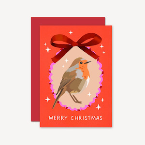 Clothing accessory: Christmas Card - Red Robin