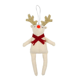 Christmas Critter Decoration - Reindeer Gold Antlers