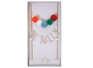 Christmas Cake Topper - Be Jolly Pom Pom