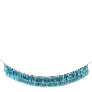 Blue Tinsel Fringe Garland