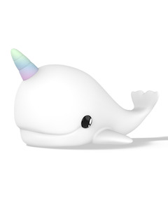 Squishy Rechargeable USB LED Night Light - Splash the Narwhal