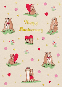 Clothing accessory: Meerkats Anniversary Card