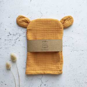 Bear Wash Glove - Saffron