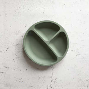 Silicone Divided Plate - Soft Moss