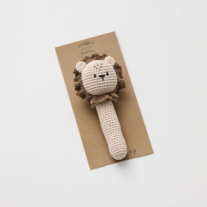 Clothing accessory: Organic Crochet Rattle - Lion