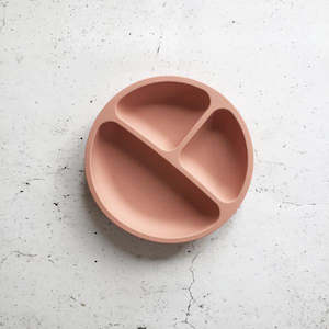 Silicone Divided Plate - Dixie Pink