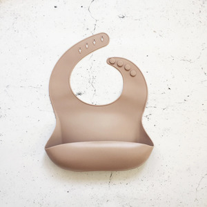 Silicone Bib - Almond