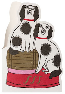 Cut Out Barrell Dogs General Card