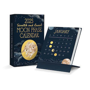 Clothing accessory: 2025 Scratch & Reveal - Moon Phase Desk Calendar