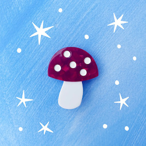 Hair Clip - Mushroom