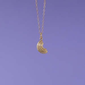 Mini Charming Necklace - Golden Macaroni Elbow Pasta