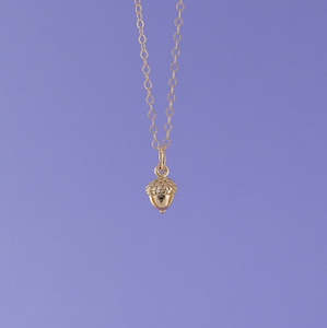 Mini Charming Necklace - Golden Acorn