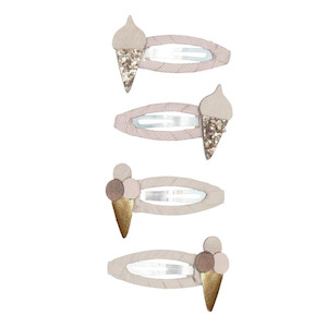 Clothing accessory: Hair Clips - Ice Cream Seaside