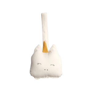 Unicorn Animal Rattle - Natural