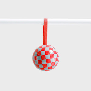 Bauble - Red Checkers