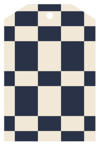 Gift Tag  - Checkers Navy