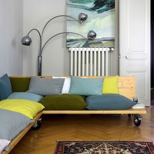 Soft furnishing: Hemp Cushion 80cm in Bergamote (sold out)